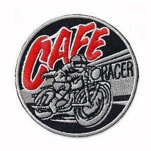 Cafe Racer Embroidered Iron-On Sew-On Patch - NEW